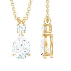 Certified Moissanite Wedding Necklace for Bride