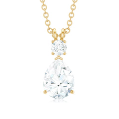 Certified Moissanite Wedding Necklace for Bride