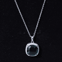 9 Carat Lab Grown Green Sapphire Statement Necklace