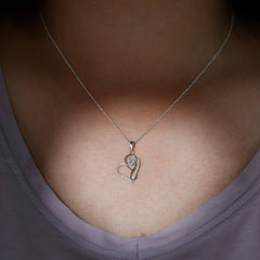 Lab Diamond Infinity Heart Necklace With Certificate