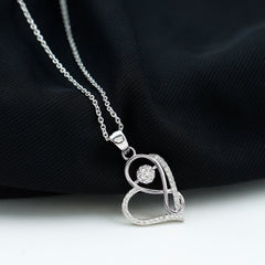 Lab Diamond Infinity Heart Necklace With Certificate