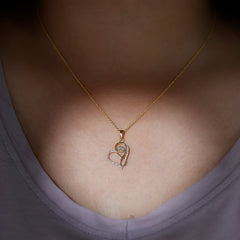 Lab Diamond Infinity Heart Necklace With Certificate