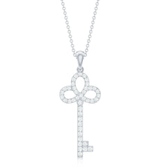 Certified Lab Created Diamond Key To My Heart Necklace