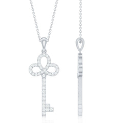 Certified Lab Created Diamond Key To My Heart Necklace