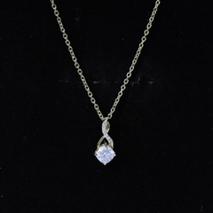 Certified 1.2 Carat Cushion Cut Moissanite Infinity Necklace with Silver Chain