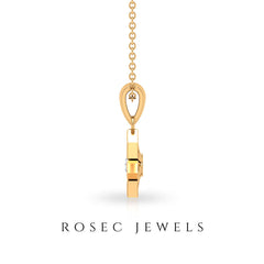 Natural Diamond Flower Pendant Necklace