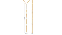 Certified Round Moissanite Lariat Necklace for Women
