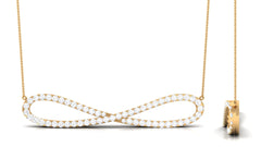 0.75 CT Certified Moissanite Infinity Necklace in Pave Setting