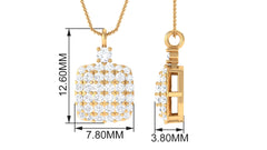 1/4 CT Certified Moissanite Bridal Pendant in Prong Setting