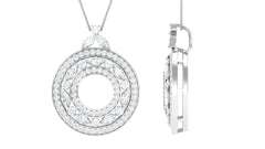 3/4 CT Certified Moissanite Vintage Pendant Necklace