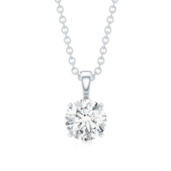 1 CT Certified Moissanite Solitaire Pendant in Claw Set