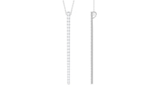 1.25 CT Certified Moissanite Bar Dangle Pendant