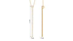 1.25 CT Certified Moissanite Bar Dangle Pendant