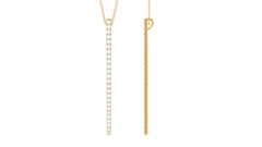 1.25 CT Certified Moissanite Bar Dangle Pendant