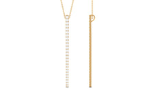 1.25 CT Certified Moissanite Bar Dangle Pendant