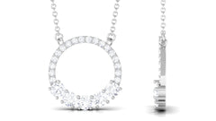 Certified Moissanite Eternity Circle Necklace