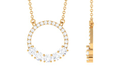 Certified Moissanite Eternity Circle Necklace