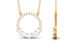 Certified Moissanite Eternity Circle Necklace