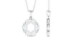 1.25 CT Certified Moissanite Art Deco Pendant Necklace