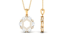 1.25 CT Certified Moissanite Art Deco Pendant Necklace