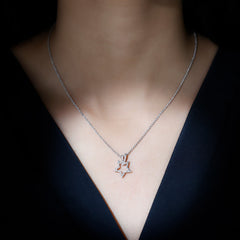 1/2 CT Certified Moissanite Star Shape Gold Pendant