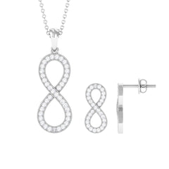 Simple Moissanite Infinity Jewelry Set
