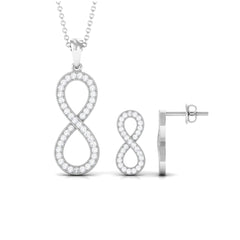 Simple Moissanite Infinity Jewelry Set