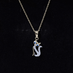 Certified Moissanite Cat Pendant Necklace
