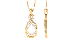 Minimal Moissanite Infinity Pendant in Pave Setting