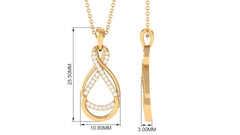 Minimal Moissanite Infinity Pendant in Pave Setting