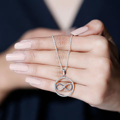 Diamonds Infinity Eternity Pendant Necklace