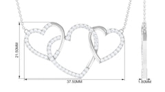 Certified Diamond Three Heart Necklace