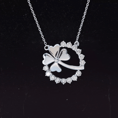 Certified Diamond Lucky 4 Leaf Necklace
