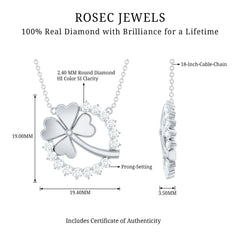 Certified Diamond Lucky 4 Leaf Necklace