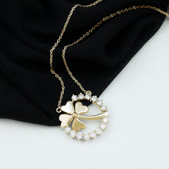 Certified Diamond Lucky 4 Leaf Necklace