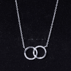 Certified Diamond Circle Pendant Necklace