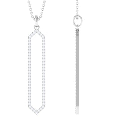 Certified Diamond Geometric Necklace For Women