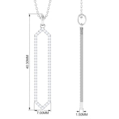 Certified Diamond Geometric Necklace For Women