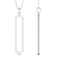 Certified Diamond Geometric Necklace For Women