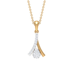 Certified Round Cut Diamond Cluster Necklace