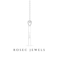 Diamond Star Pendant Necklace in Pave Setting
