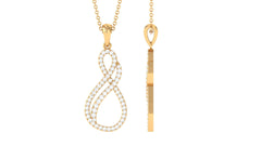Certified Diamond Infinity Pendant in Pave Setting