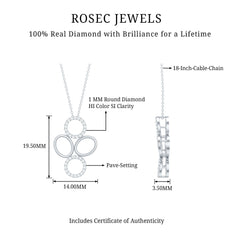 Certified Diamond Contemporary Necklace For Her