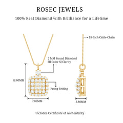 Certified Brilliant Cut Diamond Pendant Necklace