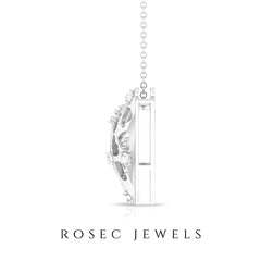 Heart Shaped Openwork Diamond Necklace