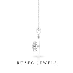 Diamond Flower Cluster Necklace for Women