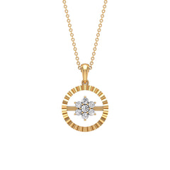 Diamond Flower Cluster Necklace for Women
