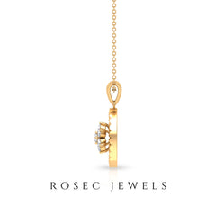 Diamond Flower Cluster Necklace for Women