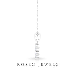 Natural Diamond Flower Pendant Necklace for women