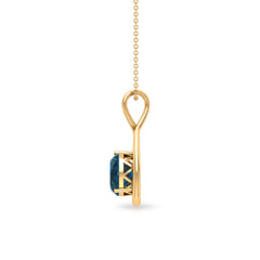 2 CT London Blue Topaz Infinity Pendant Necklace